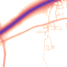 Daytime road noise heatmap for OX13 5GH