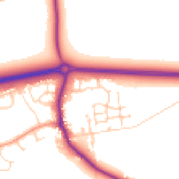 Daytime road noise heatmap for OX13 5GP