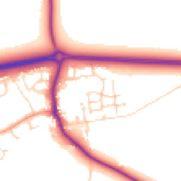 Daytime road noise heatmap for OX13 5GQ
