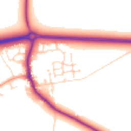 Daytime road noise heatmap for OX13 5GR