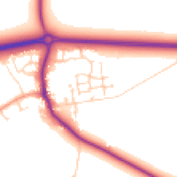 Daytime road noise heatmap for OX13 5GT