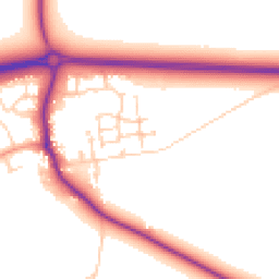 Daytime road noise heatmap for OX13 5GU
