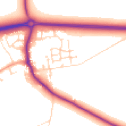 Daytime road noise heatmap for OX13 5GW