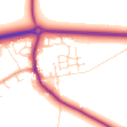 Daytime road noise heatmap for OX13 5GX