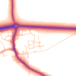 Daytime road noise heatmap for OX13 5GY
