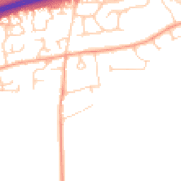 Daytime road noise heatmap for OX13 5HU