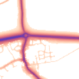 Daytime road noise heatmap for OX13 5JG