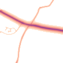 Daytime road noise heatmap for OX13 5LJ