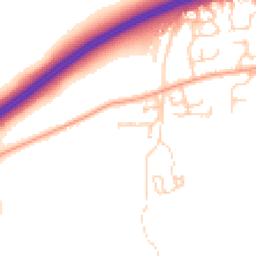 Daytime road noise heatmap for OX13 5NJ
