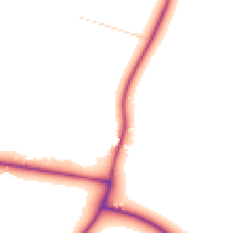 Daytime road noise heatmap for OX13 5NP