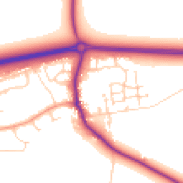 Daytime road noise heatmap for OX13 5NZ