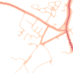 Daytime road noise heatmap for OX13 6AZ
