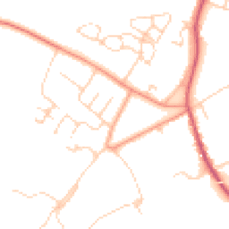 Daytime road noise heatmap for OX13 6BA