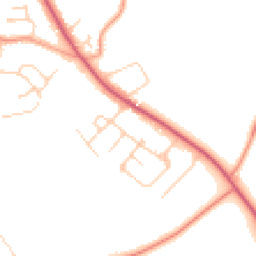 Daytime road noise heatmap for OX13 6JX
