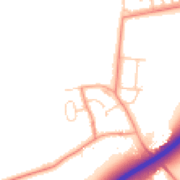 Daytime road noise heatmap for OX13 6LS