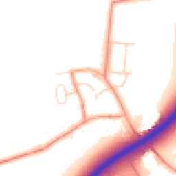 Daytime road noise heatmap for OX13 6LU