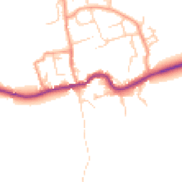 Daytime road noise heatmap for OX13 6NE