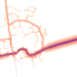 Daytime road noise heatmap for OX13 6PY