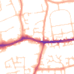 Daytime road noise heatmap for OX14 1AA