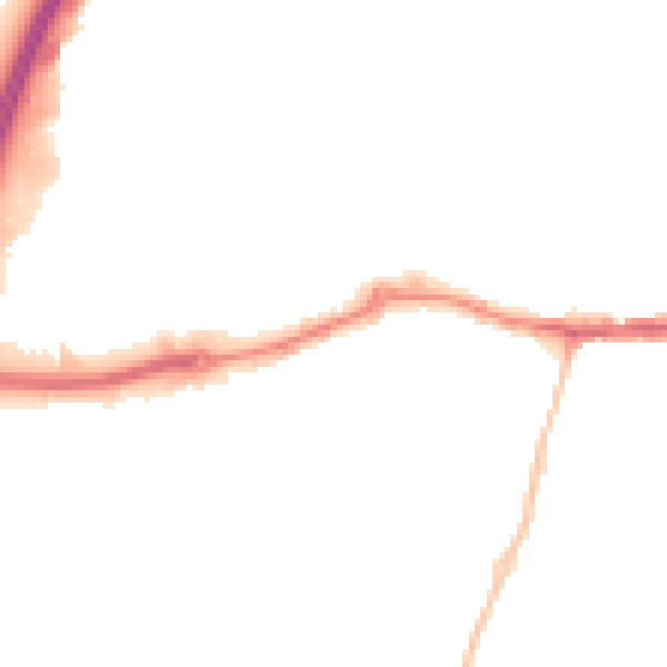 Night-time road noise heatmap for OX14 1AF