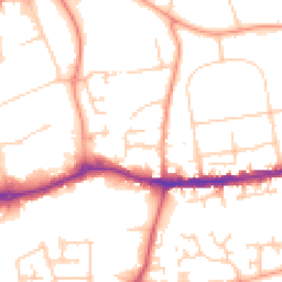 Daytime road noise heatmap for OX14 1AJ