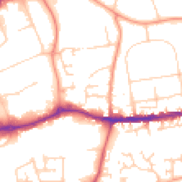 Daytime road noise heatmap for OX14 1AL