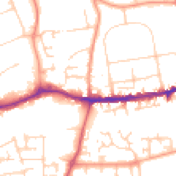 Daytime road noise heatmap for OX14 1AQ