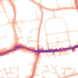 Daytime road noise heatmap for OX14 1AW
