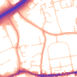 Daytime road noise heatmap for OX14 1BA