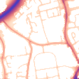 Daytime road noise heatmap for OX14 1BD