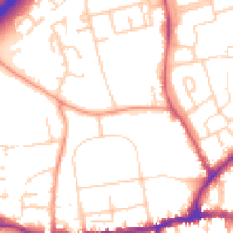 Daytime road noise heatmap for OX14 1BQ