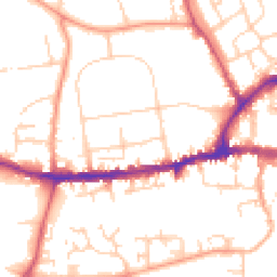 Daytime road noise heatmap for OX14 1DP