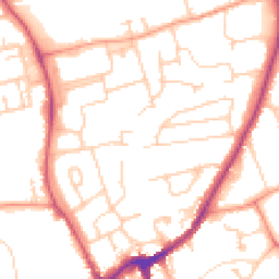 Daytime road noise heatmap for OX14 1EU