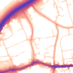 Daytime road noise heatmap for OX14 1TF