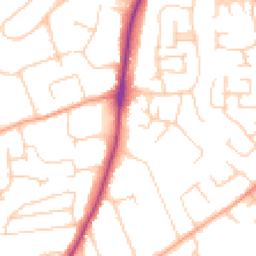 Daytime road noise heatmap for OX14 2AA