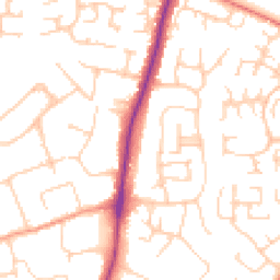Daytime road noise heatmap for OX14 2AB