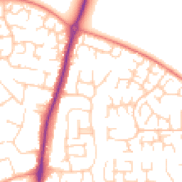 Daytime road noise heatmap for OX14 2DD