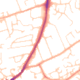 Daytime road noise heatmap for OX14 2ED