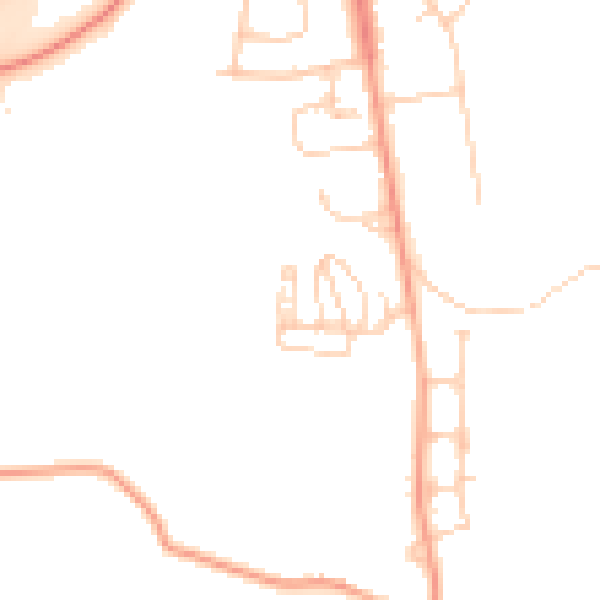Daytime road noise heatmap for OX14 2LB