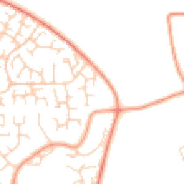 Daytime road noise heatmap for OX14 2LX