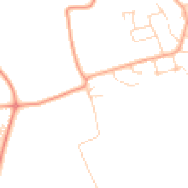 Daytime road noise heatmap for OX14 3BH