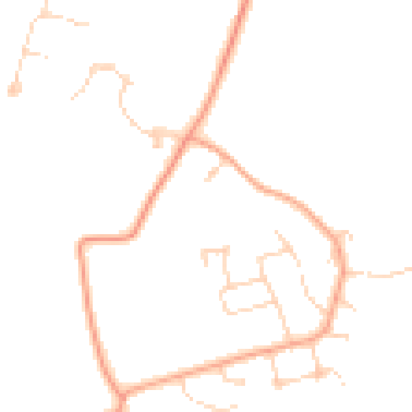 Daytime road noise heatmap for OX14 3EY