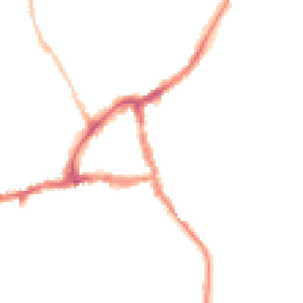 Night-time road noise heatmap for OX14 3GQ