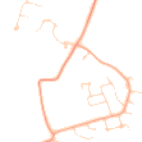 Daytime road noise heatmap for OX14 3HB
