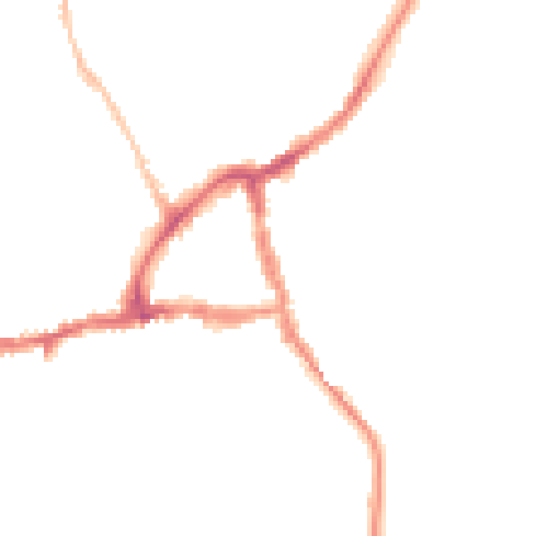 Night-time road noise heatmap for OX14 3JP