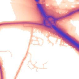 Daytime road noise heatmap for OX14 4BF