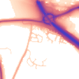 Daytime road noise heatmap for OX14 4BU
