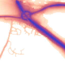 Daytime road noise heatmap for OX14 4DT