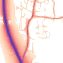 Daytime road noise heatmap for OX14 4GQ