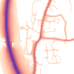 Daytime road noise heatmap for OX14 4HF